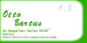 otto bartus business card